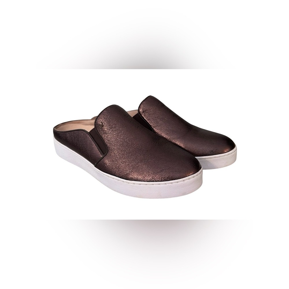 Vionic Dakota Metalic Brown Slip on Mules Sneakers Womens Size 9